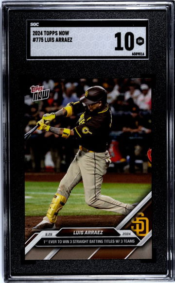 2024 TOPPS LUIS ARRAEZ NOW #775 limited /1700 SGC 10
