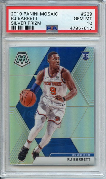 RJ Barrett Rookie Mosaic Silver PSA 10 NEP 617