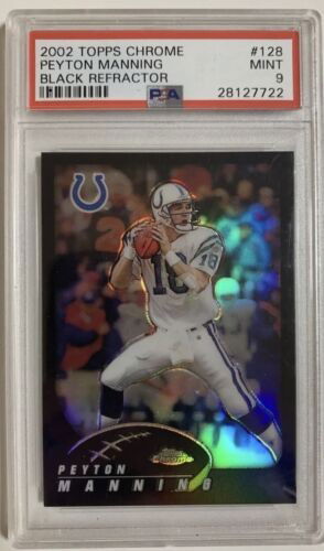 2002 Topps Chrome Black Refractor /599 Peyton Manning