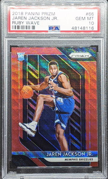 2018-19 Prizm Jaren Jackson Jr. RC Ruby Wave PSA 10