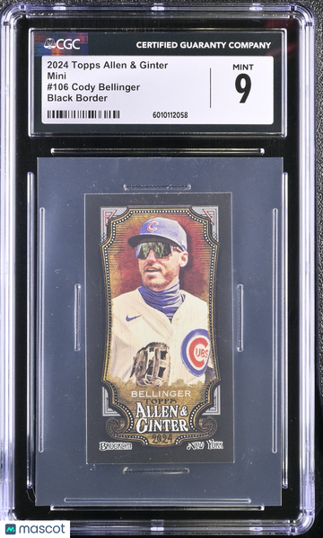 2024 Topps Allen & Ginter Cody Bellinger #106 Black Border Mini CGC 9