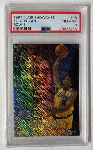 1997 Flair Showcase Kobe Bryant Row 1 Grace #18 PSA 98 NM MINT Lakers Low Pop!