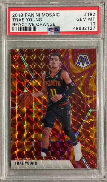 2019 MOSAIC TRAE YOUNG ORANGE REACTIVE #182 PSA 10