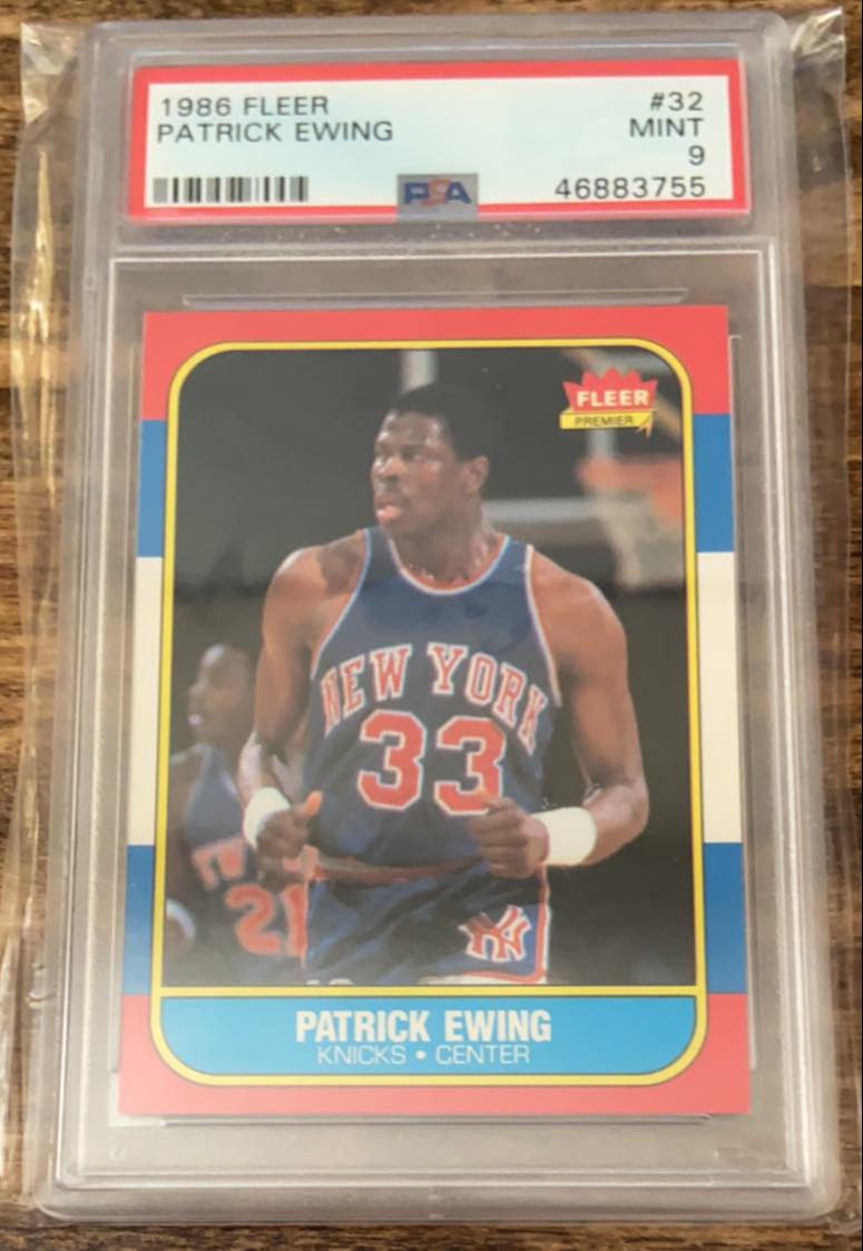Patrick Ewing 1986 Fleer PSA 9