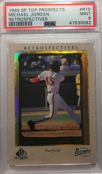 1999 SP Top Prospects. Michael Jordan Retrospectives. PSA 9