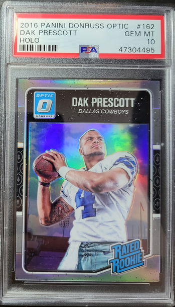 2016 Panini Donruss Optic Holo Dak Prescott, PSA 10 GEM Mint