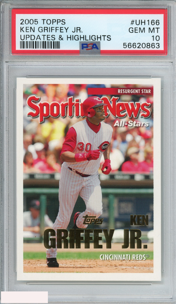 2005 TOPPS UPDATES AND HIGHLIGHTS KEN GRIFFEY JR #UH166 REDS HOF PSA 10 GEM MT