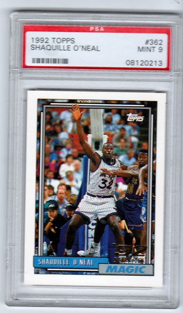1992 Topps Shaquille O'Neal PSA 9 Mint