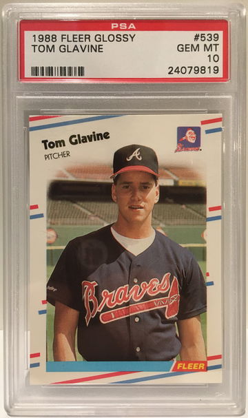 1988 Fleer Glossy Tom Glavine #539 Rookie RC PSA 10 Braves