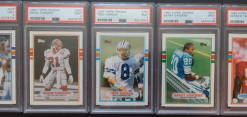 1989 Topps Traded NFL.  Full Set with 5 PSA Grades