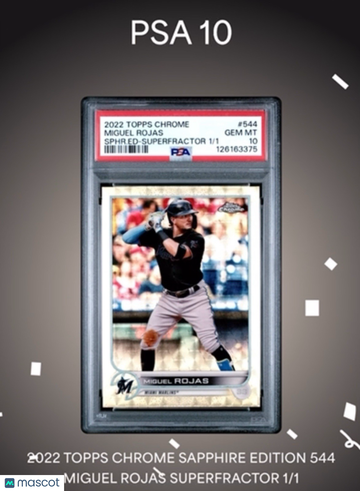 2022 Topps Chrome Sapphire Edition Miguel Rojas #544 SuperFractor /1 PSA 10 Topps