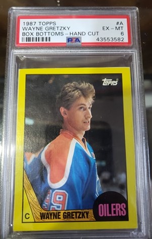 1987 Topps Gretzky Box Bottoms PSA 6