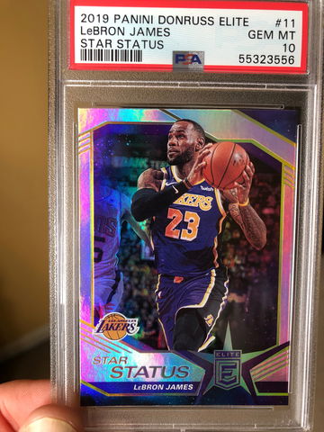 2019-20 Donruss Elite Star Status LeBron James #11 Card PSA 10 LA Lakers NBA NY