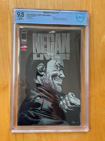 Negan Lives #1 CBCS 9.8 Silver Foil Edition White Pages