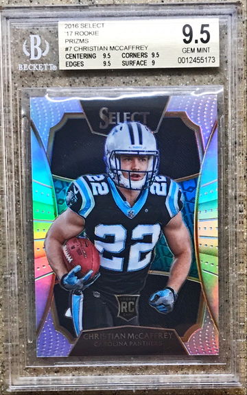 2016 Panini Select XRC Christian McCaffrey #7 BGS 9.5