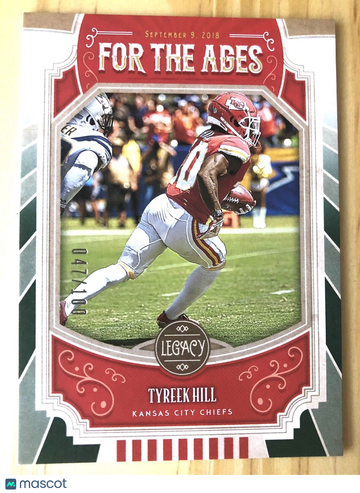 Tyreek Hill 2019 Legacy For The Ages Green SP #FTA-TH #47/100 Kansas City Chiefs