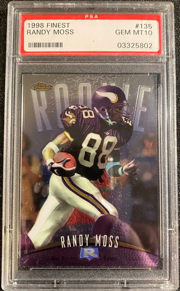 1998 Randy Moss Topps Finest PSA 10 ROOKIE
