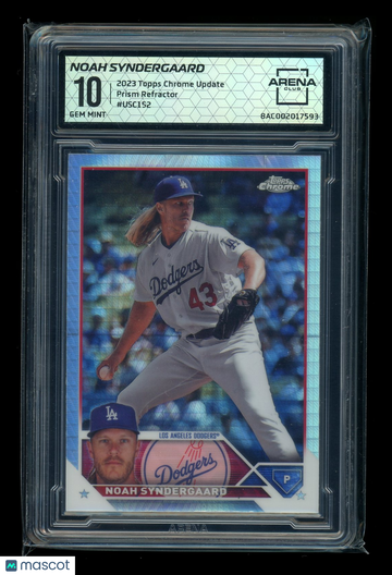 2023 Topps Chrome Update Prizm Refractor Noah Syndergaard #US152 Arena Club 10