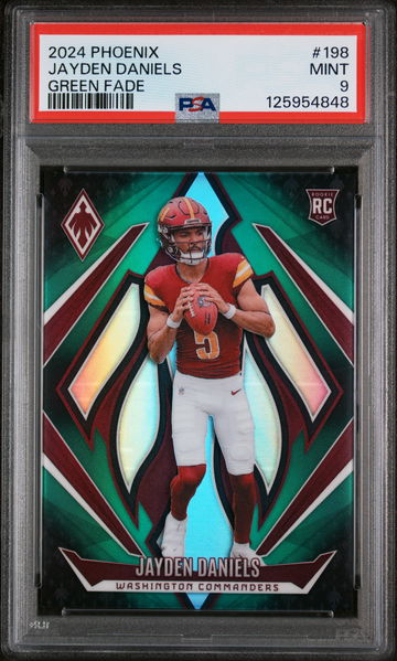 2024 Phoenix Green Fade Jayden Daniels #198 /199 PSA 9