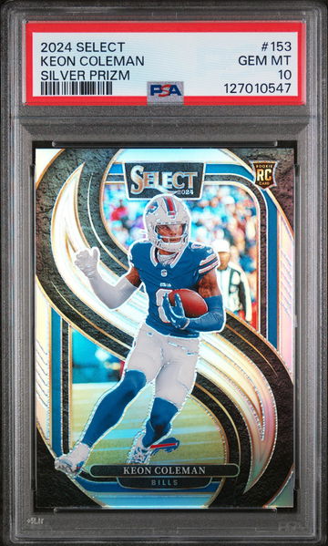 2024 Panini Select Prizm Silver Keon Coleman #153 PSA 10