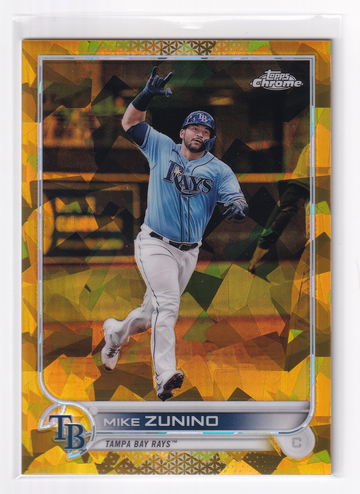 2022 Topps Chrome Sapphire Mike Zunino #324 Gold Sapphire /50 Tampa Bay Rays