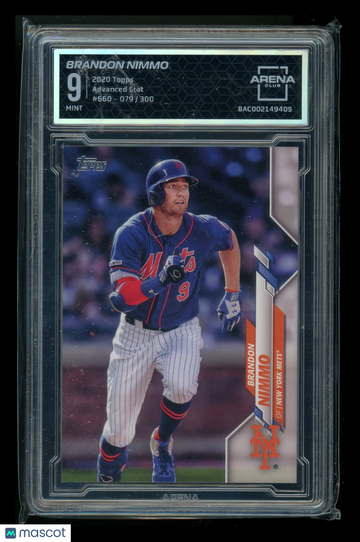 2020 Topps Advanced Stat Brandon Nimmo #660 /300 Arena Club 9
