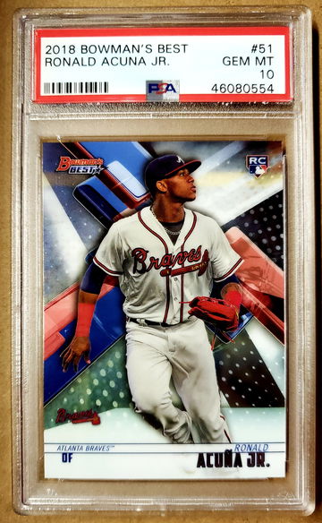 Ronald Acuna Jr 2018 Bowman's Best PSA 10 RC Rookie 51