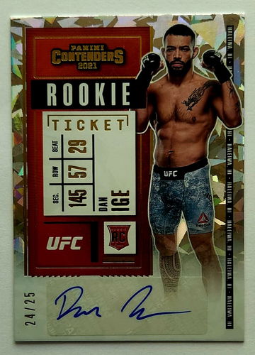 2021 UFC Contenders Dan Ige Rookie Ticket Cracked Ice /25 SSP