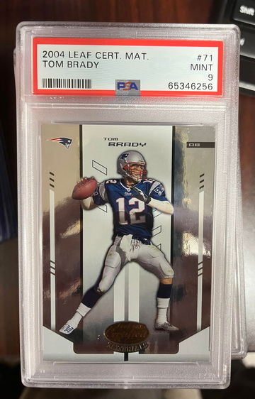 2004 Leaf Certified Materials Tom Brady PSA 9