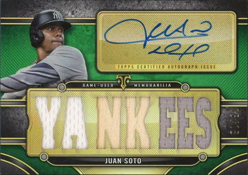 2024 Topps Triple Threads Autograph Relic Juan Soto #TTAR-JS05 Auto /18