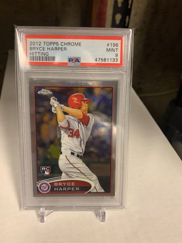 2012 topps chrome bryce harper psa 9