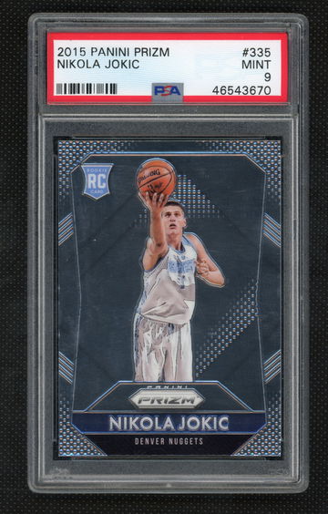 2015 Nikola Jokic Panini Prizm Rookie RC #335 PSA 9