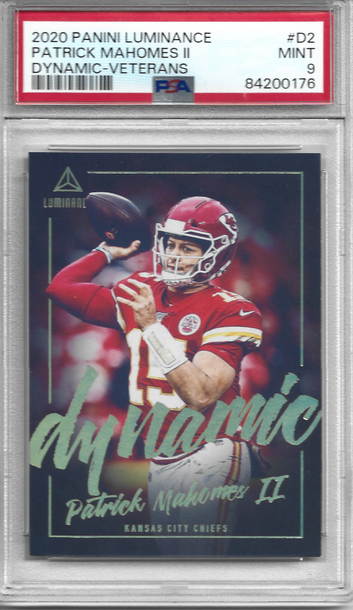 2020 Panini Luminance Patrick Mahomes Dynamic Veterans PSA 9 Mint #D2 Chiefs