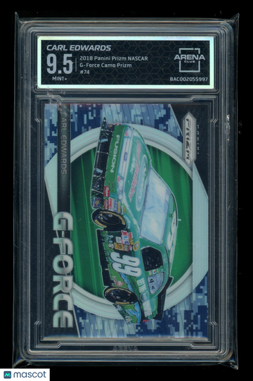 2018 Panini Prizm G-Force Camo Prizm Carl Edwards #74 Camo Prizm G-Force Arena Club 9.5