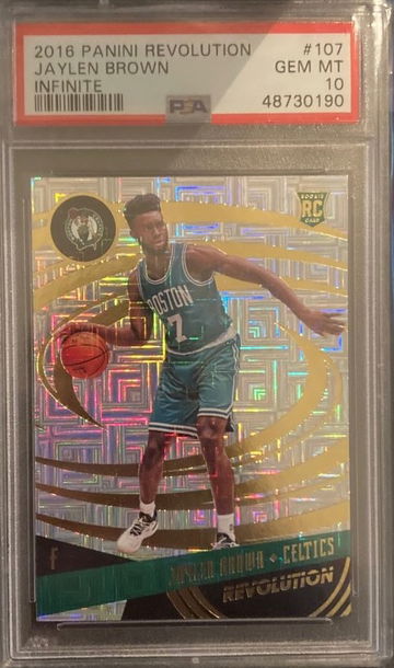 2016-17 Jaylen Brown Rookie RC Infinite rare parallel Panini Revolution #107 PSA 10