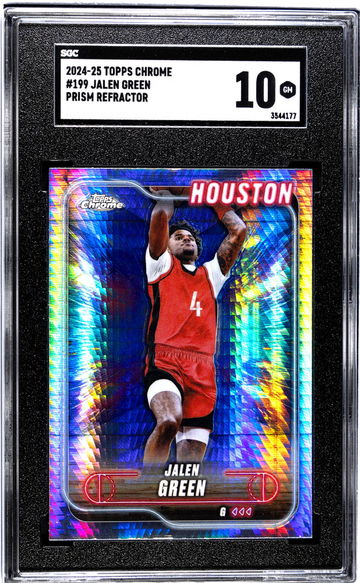 2024-25 Topps Chrome #199 Jalen Green Prism Refractor SGC 10