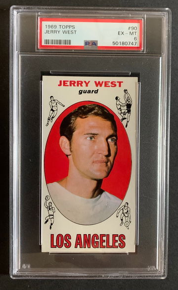 1969 Topps Lakers Jerry West #90 - PSA 6 EX-MT