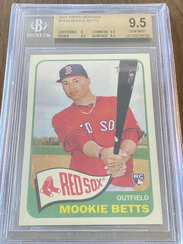 2014 Topps Heritage Mookie Betts BGS 9.5