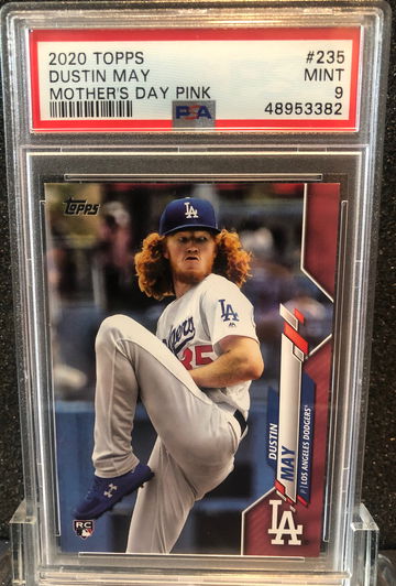 2020 Topps Dustin May #235 Mother’s Day pink /50 PSA 9