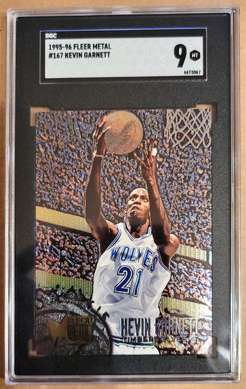 1995-96 Fleer Metal Kevin Garnett Rookie SGC 9