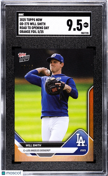 2025 Topps Now Will Smith #OD-275 Road Opening Day Orange Foil SGC 9.5