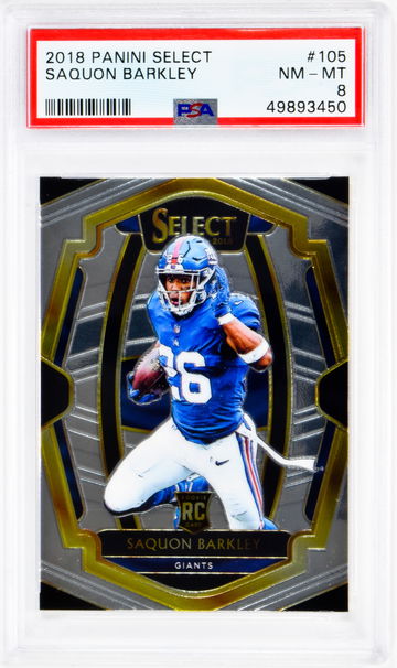2018 Saquon Barkley Panini Select    #105 PSA 8