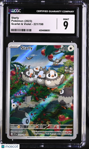 2023 Pokémon Scarlet & Violet Starly Illustration Rare CGC 9 #221/198