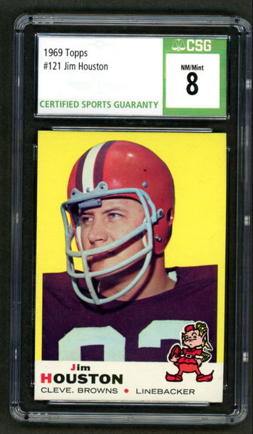 1969 Topps Jim Houston #121 CSG 8 Cleveland Browns