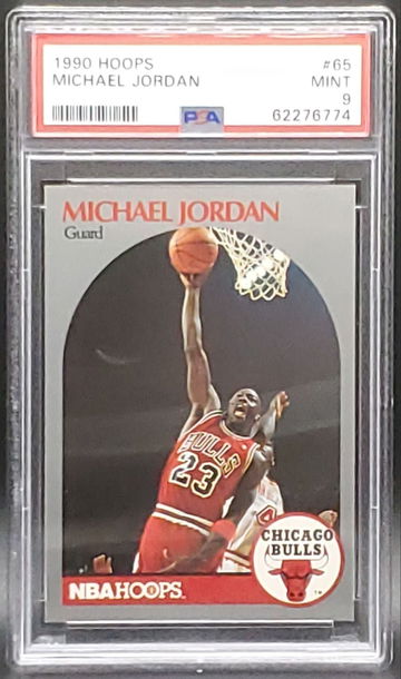 1990-91 NBA Hoops #65 Michael Jordan PSA 9 MINT