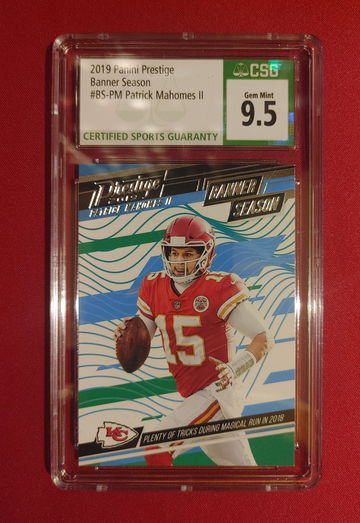 2019 Panini Prestige Kansas City Chiefs Banner Season Patrick Mahomes 