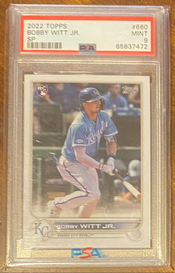2022 Topps Bobby Witt Jr.  #660 - SP Short Print Photo Variation - PSA 9 , Kansas City Royals
