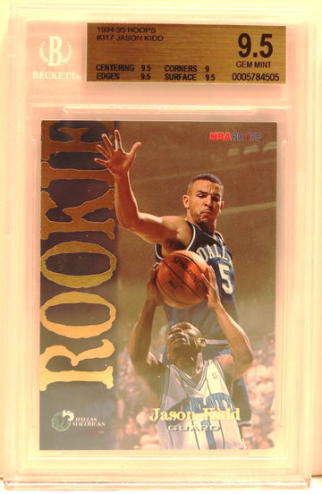1994-95 Hoops #317 Jason Kidd (ROOKIE) BGS 9.5 GEM MINT (HIGHEST GRADED)