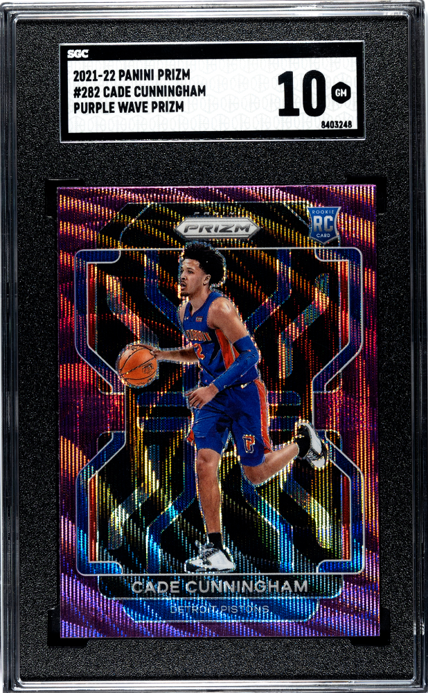 Cade Cunningham 2021-22 Panini Prizm #282 Purple Wave Prizm SGC 10 Rookie RC