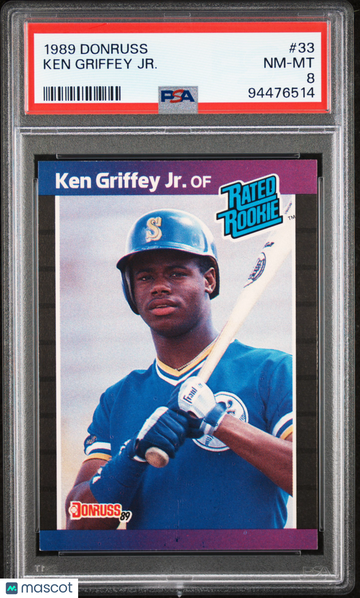 1989 Donruss Ken Griffey JR. #33 PSA 8